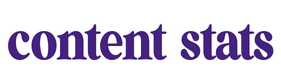 content stats content stats in purple text